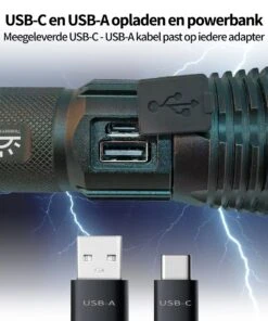 TomorrowNow® XHP90 Oplaadbare LED Zaklamp - USB-C + USB-A - 5.200 Lumen - Powerbank Functie - Battery Management System - Waterdicht -Kampeeruitrusting 1000x1200 21