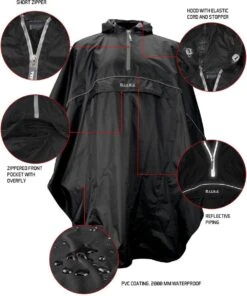 Ralka Poncho - Zwart - Volwassenen -Kampeeruitrusting 1000x1200 9