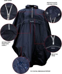 Ralka Poncho - Blauw - Volwassenen -Kampeeruitrusting 1007x1200 3
