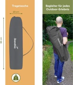 Skandika Moonchair Sirkka – Campingstoelen – Klapstoel – Vouwstoel – Kampeerstoel - Grote, Comfortabele, Campingstoel Opvouwbaar, Gepolsterd, Koelvak, Drinkhouder, Draaggreep En Draagtas, Antislipvoetjes - Max. 150 Kg – Zwart/grijs -Kampeeruitrusting 1022x1200 1