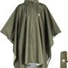 Anyoo Lichte Waterdichte Regenjas Poncho, Herbruikbaar, Ripstop, Ademende Multifunctionele Regenjas Met Capuchon, Opvouwbare Beschermhoes, Onderkant, Ideaal Voor Buiten, Camping, Wandelen, Vissen