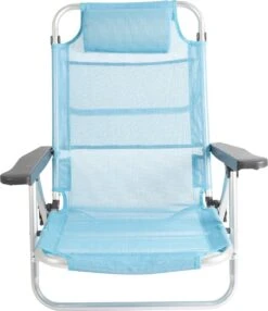 Bo-Camp Beach Chair - Monaco - Aluminium - Blauw -Kampeeruitrusting 1035x1200