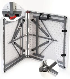 Toboli Klaptafel 120x60x74cm Campingtafel Wit; Bijzettafel, Inklapbare Tafel - Multistrobe -Kampeeruitrusting 1063x1200 2