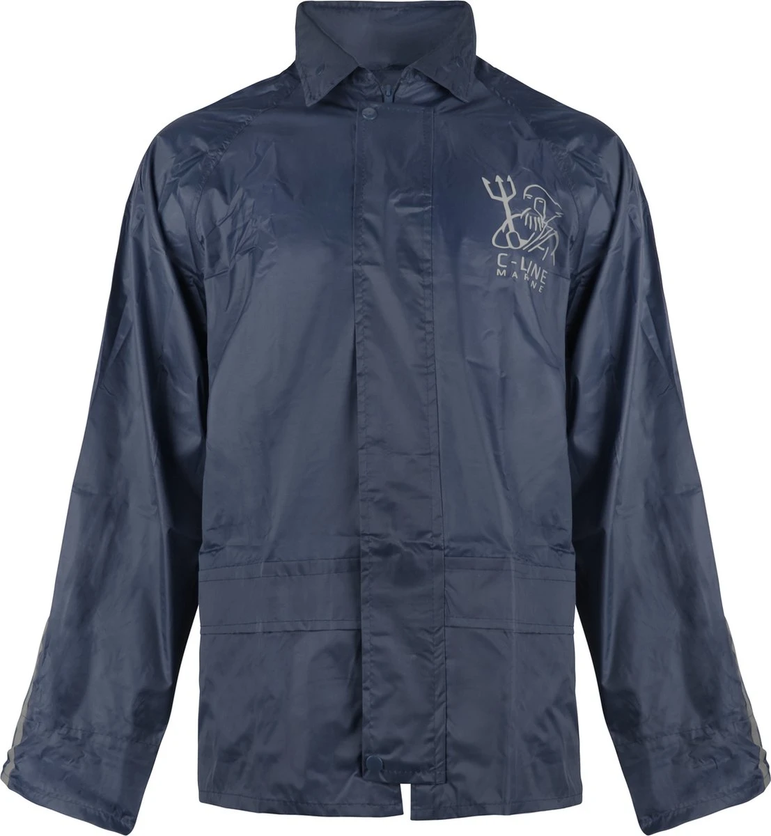 C-Line Regenpak Met Capuchon - Blauw - Reflecterend - Nieuw Model - Kinder Maat 158/164 6 C-Line Regenpak Met Capuchon - Blauw - Reflecterend - Nieuw Model - Kinder Maat 158/164 - Afbeelding 6