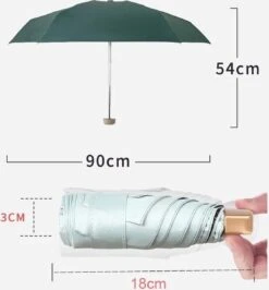 Paraplu Plaza Lichtgewicht Paraplu | Mini Paraplu | Handtas Paraplu | Kleur MINT Groen Paraplu Eco Vriendelijk, Waterdicht En UV -Kampeeruitrusting 1114x1200 2