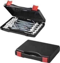 PROPLUS Pro Plus Tentharing Set - 20 Stuks - Ø 7 X 200 Mm - Schroefbaar - Adapter + Koffer -Kampeeruitrusting 1136x1200 3
