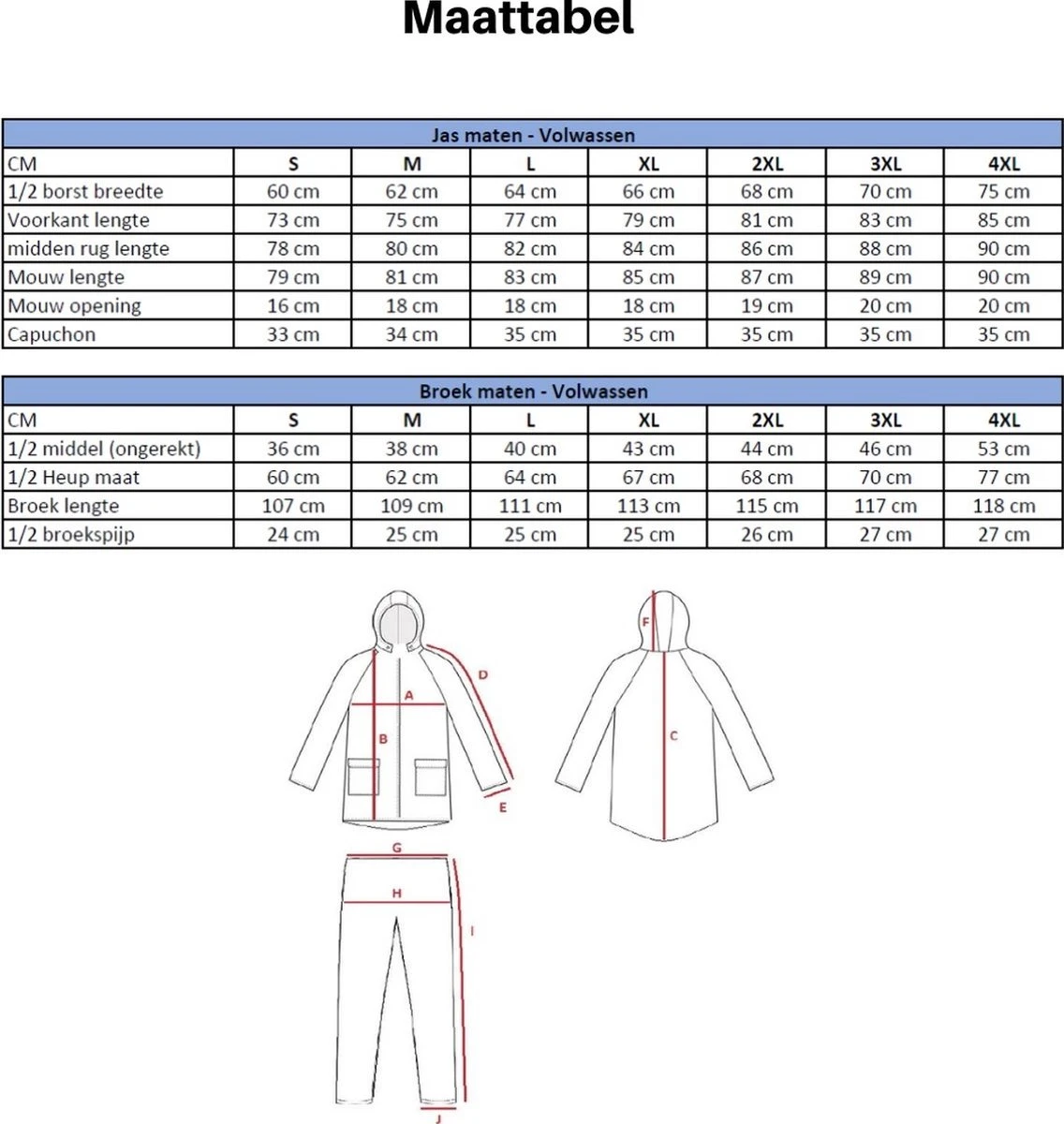 C-Line Regenpak Met Capuchon - Reflecterende Jas - Nieuw Model - Volwassen Maat M 4 C-Line Regenpak Met Capuchon - Reflecterende Jas - Nieuw Model - Volwassen Maat M - Afbeelding 4