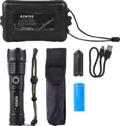 Zaklamp Led Oplaadbaar - Sterke 5000 MAh Batterij - 2000 Lumen - 5 Lichtmodi - USB - Zoom - 1 Jaar Garantie -Kampeeruitrusting 1137x1200 2