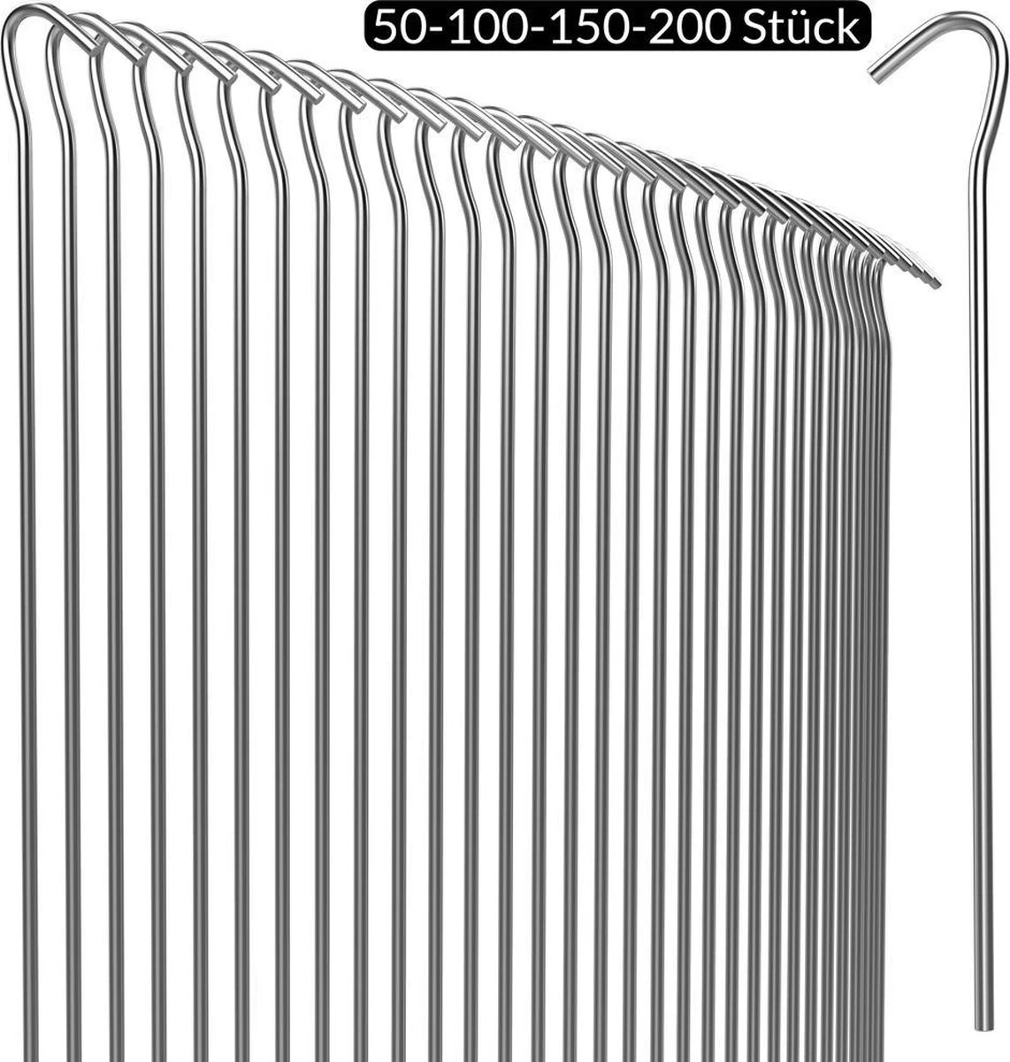 Gardebruk Haringen Set Van 100 Gegalvaniseerd Staal LxØ 200x3,5mm 3 Gardebruk Haringen Set Van 100 Gegalvaniseerd Staal LxØ 200x3,5mm - Afbeelding 3