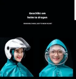 Simple Lifestyle® Universeel Regenjas Bromfiets Hoes Scooter Regenponcho Beenkleed - Zwart -Kampeeruitrusting 1157x1200 6