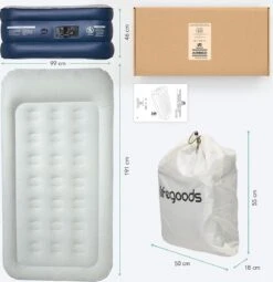 LifeGoods Luchtbed - 1 Persoons - Met Ingebouwde Pomp - Incl. Draagtas En Reparatiekit 15 LifeGoods Luchtbed - 1 Persoons - Met Ingebouwde Pomp - Incl. Draagtas En Reparatiekit -Kampeeruitrusting 1163x1200 2