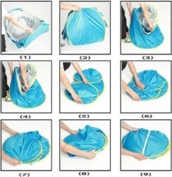 Merkloos Strand Tent Met Zwembad - Roze - UPF 50+ UV Werend - Waterdicht - Pop Up - Baby & Kind -Kampeeruitrusting 1165x1200 1