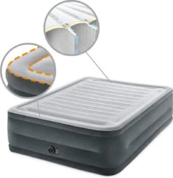 Intex Luchtbed - 2-Persoons - 152 X 203 X 33 Cm - Grijs - Met Ingebouwde Pomp, Hoeslaken Wit En Reparatieset 11 Intex Luchtbed - 2-Persoons - 152 X 203 X 33 Cm - Grijs - Met Ingebouwde Pomp, Hoeslaken Wit En Reparatieset -Kampeeruitrusting 1166x1200 3