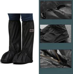 EASTWALL Cover Pro Schoenhoezen - Schoenovertrek Herbruikbaar - Bescherm Je Schoenen Tegen Water, Modder En Sneeuw - Universele Waterdichte Overschoenen - Schoenbeschermers - Anti-slip - Trekkoord Afsluiting - Zwart - Maat 43-44 -Kampeeruitrusting 1177x1200 2