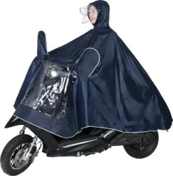 Simple Lifestyle® Universeel Regenjas Bromfiets Hoes Scooter Regenponcho Beenkleed - Zwart