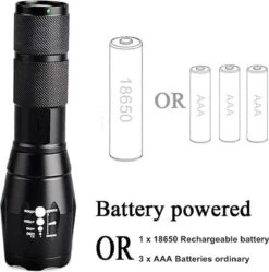 IGOODS - 2 STUKS LED Zaklamp - Wit Licht- Licht Gewicht - Militaire Zaklamp - LED Zaklamp - Inzoombaar -Kampeeruitrusting 1191x1200 10