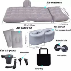 Sophie's Planet® - Auto Luchtbed Met Kussens En Pomp (Grijs) - Auto Matras - Achterbank Matras - Autobed - Car Matress - Comfortabel In De Auto Slapen 5 Sophie's Planet® - Auto Luchtbed Met Kussens En Pomp (Grijs) - Auto Matras - Achterbank Matras - Autobed - Car Matress - Comfortabel In De Auto Slapen -Kampeeruitrusting 1196x1200 21
