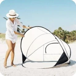 Deryan Luxe Pop Up Strandtent XXL - Anti-UV 50+ - Cream -Kampeeruitrusting 1196x1200 4