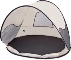 Deryan Luxe Pop Up Strandtent - Anti-UV 50+ - Cream -Kampeeruitrusting 1200x1015 1