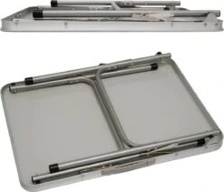 Alu Campingtafel 70x55cm - Inklapbbar Kampeertafel - Picknicktafel Licht Vouwtafel Klaptafel Grijs -Kampeeruitrusting 1200x1024