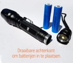 Militaire Zaklamp LED | 1000 Lumen | 2x 18650 Oplaadbare Batterij & Oplader | King Mungo KM-T14 -Kampeeruitrusting 1200x1036 3