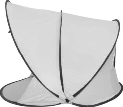 Deryan Luxe Pop Up Strandtent XXL - Anti-UV 50+ - Zilver -Kampeeruitrusting 1200x1047