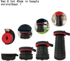 Kampeerkruk - Uitschuifbare Kruk - Rood/Zwart- Tot 120 Kg - Travel Stool - Opvouwbare Campingkruk - Inklapbaar Krukje - Telescopische Kruk - Camping - Outdoor 18 Kampeerkruk - Uitschuifbare Kruk - Rood/Zwart- Tot 120 Kg - Travel Stool - Opvouwbare Campingkruk - Inklapbaar Krukje - Telescopische Kruk - Camping - Outdoor -Kampeeruitrusting 1200x1051 3