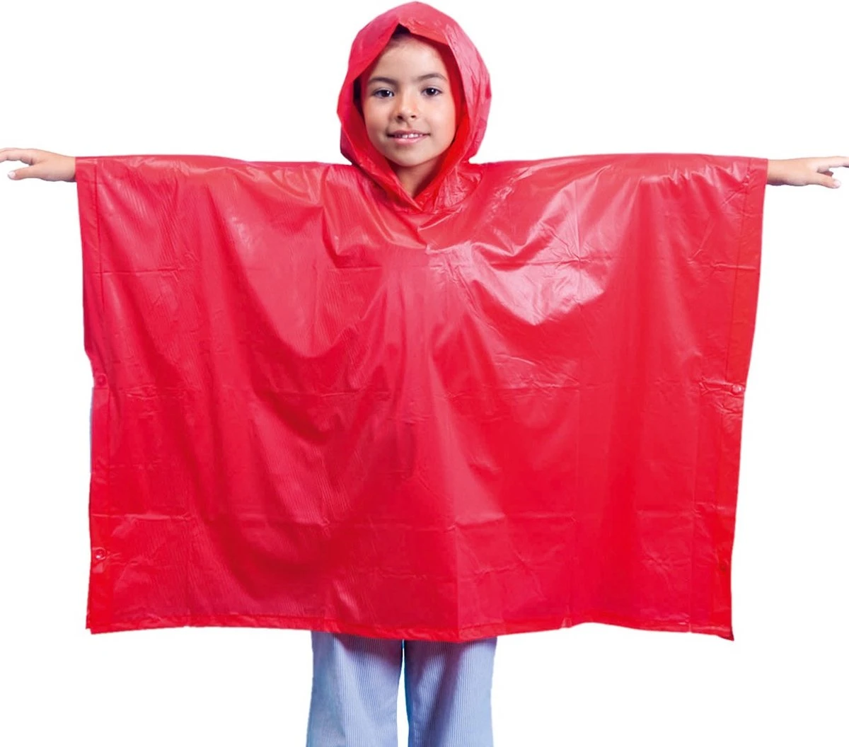Merkloos Regenponcho - Regenjas - Regenkleding - Kinderen - Jongens - Meisjes - Herbruikbaar - One-size - PVC- Rood 6 Merkloos Regenponcho - Regenjas - Regenkleding - Kinderen - Jongens - Meisjes - Herbruikbaar - One-size - PVC- Rood - Afbeelding 6