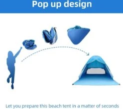 IGOODS Pop-up Tent - 2/3-Persoons - Blauw -Kampeeruitrusting 1200x1059 1