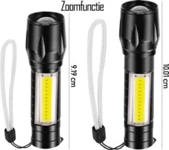Qtronic Zaklamp LED Oplaadbaar Met Zoomfunctie - Militaire Zaklamp - Waterdicht - USB Oplaadbaar (inclusief Oplaadkabel & Batterij). -Kampeeruitrusting 1200x1062 5