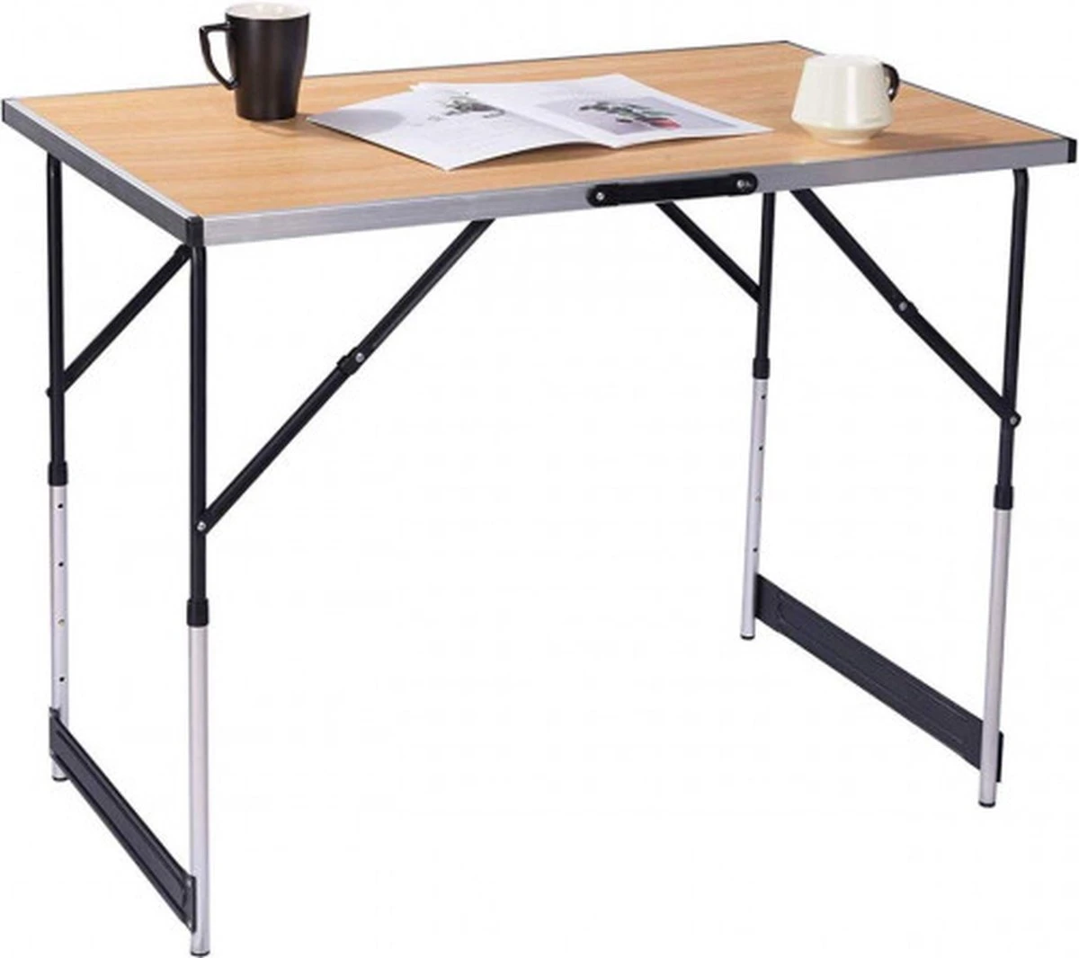 Kamyra® Campingtafel Inklapbaar - Kampeertafel, Partytafel - Opvouwbaar, Lichtgewicht & In Hoogte Verstelbaar - Aluminium/Hout 8 Kamyra® Campingtafel Inklapbaar - Kampeertafel, Partytafel - Opvouwbaar, Lichtgewicht & In Hoogte Verstelbaar - Aluminium/Hout - Afbeelding 8