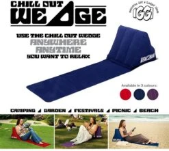 CKB LTD - Chill Out - Luchtbed - Campingstoel - Wedge Opblaasbare Ligstoel - Blauw Strandstoel 1 Persoons Volwassen Luchtbedden Kampeerstoel Vouwstoel Stoel Slaapmatje Slaapmatten Opvouwbaar Volwassenen Tuinstoel Opblaasstoel Kampeerstoelen Lucht -Kampeeruitrusting 1200x1072 1