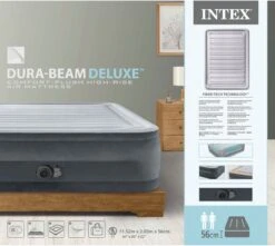 Intex Luchtbed - 2-Persoons - 152 X 203 X 33 Cm - Grijs - Met Ingebouwde Pomp, Hoeslaken Antraciet En Reparatieset 14 Intex Luchtbed - 2-Persoons - 152 X 203 X 33 Cm - Grijs - Met Ingebouwde Pomp, Hoeslaken Antraciet En Reparatieset -Kampeeruitrusting 1200x1074 8
