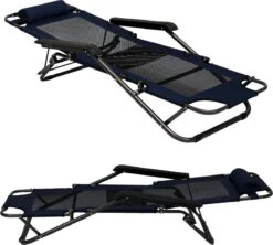 Ligstoel 155x60cm - Opvouwbaar Campingstoel Ligbed Strandstoel Tuinstoel Vouwligstoel Blauw -Kampeeruitrusting 1200x1080 2