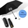 PLU - Paraplu - Opvouwbaar - Inklapbaar - Met Luxe Beschermhoes - Met Reisetui - Windproof - Fashionable - Lichtgewicht - Zwart