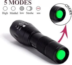 Merkloos IGOODS - LED Zaklamp - Wit Licht- Licht Gewicht - Militaire Zaklamp - LED Zaklamp - Inzoombaar -Kampeeruitrusting 1200x1082 7