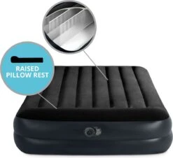 Intex Luchtbed - 2-Persoons - 152 X 203 X 42 Cm - Blauw - Met Pomp + Hoeslaken Wit + Reparatieset -Kampeeruitrusting 1200x1098 15