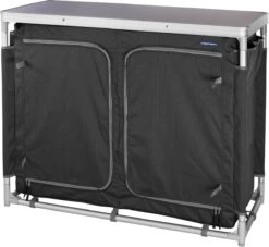 Campart Campingkeuken KI-0734 - Campingkast Groot - 4 Verstelbare Poten - Opvouwbaar En Lichtgewicht - Inclusief Opbergtas - Grijs -Kampeeruitrusting 1200x1105 2