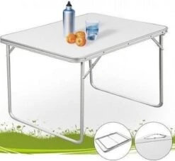 Merkloos Aluminium Inklapbare Tuintafel - Campingtafel - 80x60x68 Cm -Kampeeruitrusting 1200x1105 4
