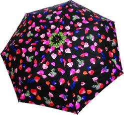 Smati Pétale Opvouwbare Stormparaplu - Paraplu - Auto Open/Dicht - ø 90 Cm - Zwart/Multi Kleur