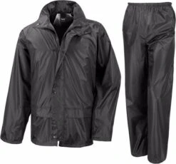 Result Zwart All Weather Regenpak Voor Volwassenen XL (44/54)