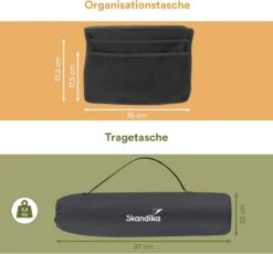 Skandika Relax Comfort Campingstoel - Campingstoel Opvouwbaar - Comfortabele Klapstoel Met Drinkhouder En Koelvak, Tot Max. 160 Kg, Opvouwbaar, Lichtgewicht | Vouwstoel Voor Kamperen, Camping, Festival, Vissen – Grijs -Kampeeruitrusting 1200x1118 2