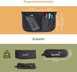 Skandika Campingstoel Compact – Campingstoelen - Campingstoel Tot 150 Kg Belastbaar - Kampeerstoel, Visstoel, Kleine Pakmaat, Opvouwbaar, Stabiel, Licht, Comfortabel Gepolsterd – Draagtas Meegeleverd - Vouwstoel – Zwart -Kampeeruitrusting 1200x1120 1