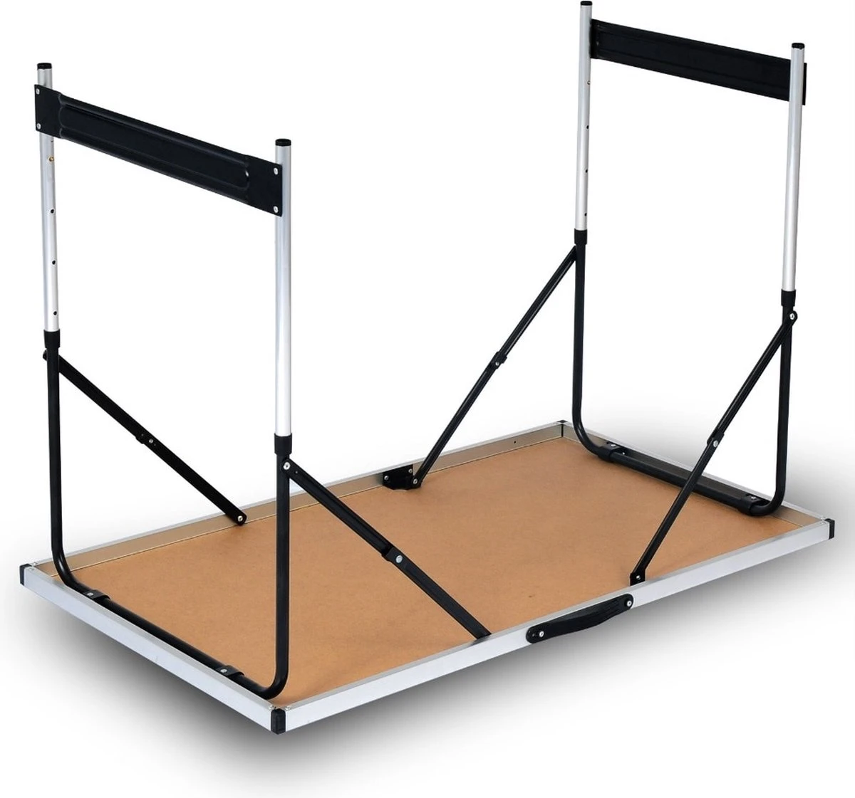 Kamyra® Campingtafel Inklapbaar - Kampeertafel, Partytafel - Opvouwbaar, Lichtgewicht & In Hoogte Verstelbaar - Aluminium/Hout 3 Kamyra® Campingtafel Inklapbaar - Kampeertafel, Partytafel - Opvouwbaar, Lichtgewicht & In Hoogte Verstelbaar - Aluminium/Hout - Afbeelding 3