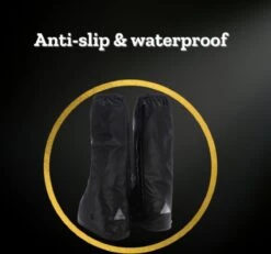 EASTWALL Cover Pro Schoenhoezen - Schoenovertrek Herbruikbaar - Bescherm Je Schoenen Tegen Water, Modder En Sneeuw - Universele Waterdichte Overschoenen - Schoenbeschermers - Anti-slip - Trekkoord Afsluiting - Zwart - Maat 43-44 -Kampeeruitrusting 1200x1122 4