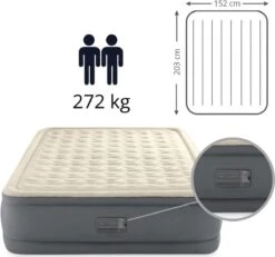 Intex Premaire II Elevated Queen Luchtbed - 2-persoons - 203x152x46 Cm -Kampeeruitrusting 1200x1123 6
