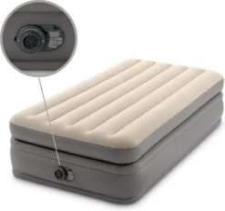 Intex Prime Comfort - Luchtbed - 1-Persoons - 99x191x51 Cm (BxLxH) - Grijs - Met Ingebouwde Motorpomp -Kampeeruitrusting 1200x1126 9