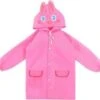 Poncho Regenponcho - Kinder Regenjas - Kinderjas - 4-6 Jaar - Regenjas - One Size - Roze Konijn