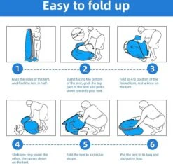 IGOODS Pop-up Tent - 2/3-Persoons - Blauw -Kampeeruitrusting 1200x1137 1