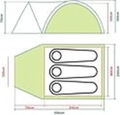 Coleman Darwin 3 Plus Koepeltent - 3-Persoons - Groen 33 Coleman Darwin 3 Plus Koepeltent - 3-Persoons - Groen -Kampeeruitrusting 1200x1141 1